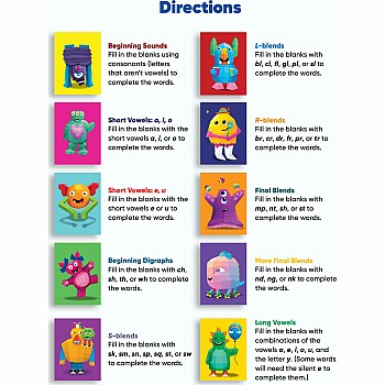 Learn by Sticker: Beginning Phonics: Use Phonics to Create 10 Friendly Monsters!