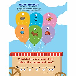 Learn by Sticker: Beginning Phonics: Use Phonics to Create 10 Friendly Monsters!