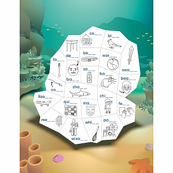 Learn by Sticker: More Phonics: Use Phonics to Create 10 Sea Animals!