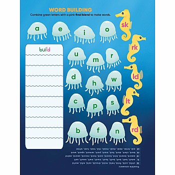 Learn by Sticker: More Phonics: Use Phonics to Create 10 Sea Animals!