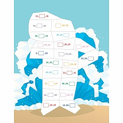 Learn by Sticker: More Addition & Subtraction: Use Math to Create 10 Fantasy Animals!