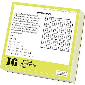 Mensa® 365 Brain Puzzlers Page-A-Day® Calendar 2025: Word Puzzles, Logic Challenges, Number Problems, and More