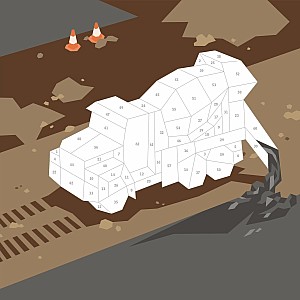 Paint by Sticker Kids: Trucks, Trains & More: Create 10 Pictures One Sticker at a Time!