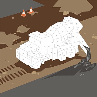 Paint by Sticker Kids: Trucks, Trains & More: Create 10 Pictures One Sticker at a Time!