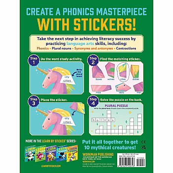 Learn by Sticker: Word Study: Use Phonics to Create 10 Mythical Creatures!