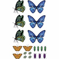 Fluttery, Friendly Tattoo Butterflies and Other Insects: 81 Temporary Tattoos That Teach