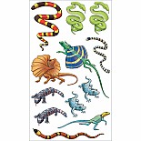 Slithering, Scaly Tattoo Snakes & Other Reptiles: 50 Temporary Tattoos That Teach