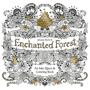 Enchanted Forest: An Inky Quest and Coloring Book for Adults