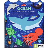 Ocean Coloring Book + Stickers