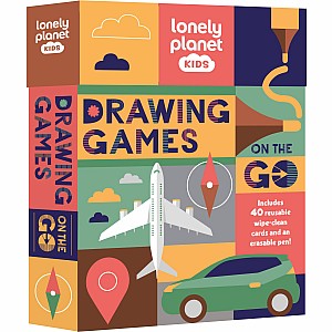 Lonely Planet Kids Drawing Games on the Go: Includes 40 Wipe Clean Cards & Pen | Fun & Colorful Challenges & Activities | Mazes