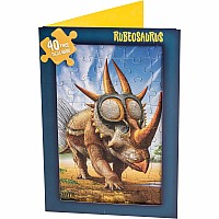   40 pc Jigsaw Puzzle Card Rubeosaurus
