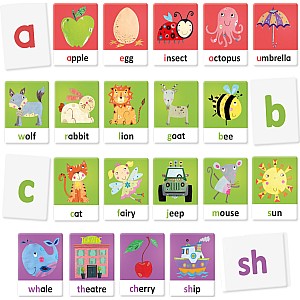 Montessori Flashcards Tactile and Phonics Alphabet