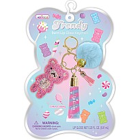 Trendy Lip Gloss with Keychain, Gummy Bear