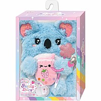 Fuzzy Diary With Lock & Keys - Koala