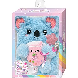 Fuzzy Diary With Lock & Keys - Koala