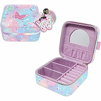 Jewelry Box with Mirror, Tie Dye Butterfly
