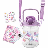 Big Belly Water Bottle, Tie Dye Butterfly (34 FL oz/1006 mL)