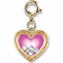 Gold Heart Shaker Charm