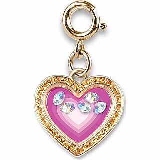 Gold Heart Shaker Charm