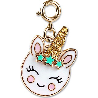 Gold Unicorn Smiley Charm