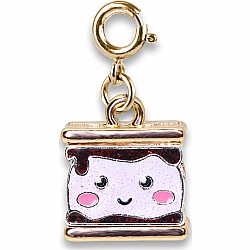 Gold Glitter S'mores Charm