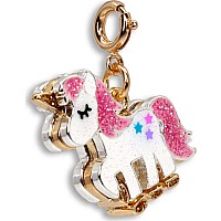 Gold Glitter Unicorn Charm