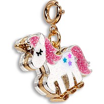 Gold Glitter Unicorn Charm