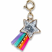 Gold Glitter Shooting Star Charm