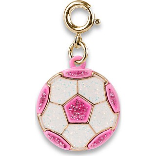 Gold Glitter Soccer Ball Charm