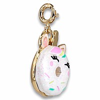 Gold Unicorn Donut Charm