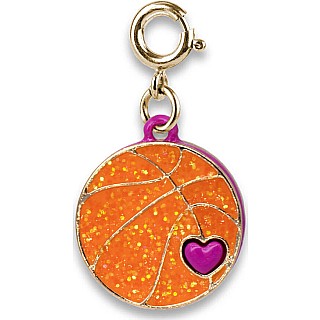 Gold Glitter Basketball Charm