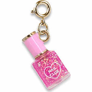 Gold Glitter Nail Polish Charm