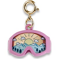 Gold Ski Goggles Charm