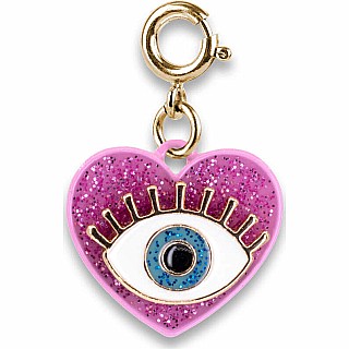 Gold Glitter Lucky Eye Charm