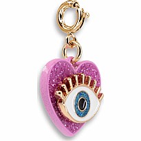 Gold Glitter Lucky Eye Charm