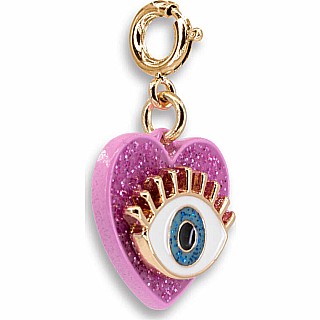 Gold Glitter Lucky Eye Charm