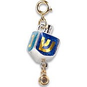 Gold Glitter Dreidel Charm