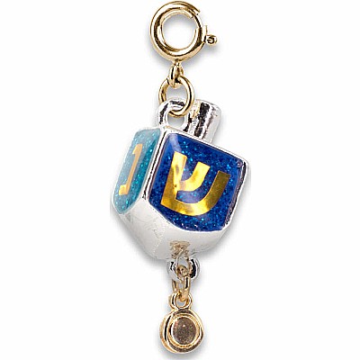 Gold Glitter Dreidel Charm