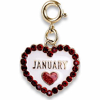 Gold January Birthstone Charm