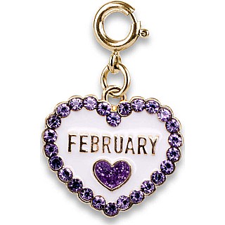 Gold February Birthstone Charm