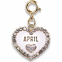 Gold April Birthstone Charm