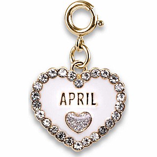 Gold April Birthstone Charm