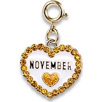 Gold November Birthstone Charm