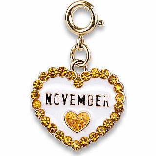 Gold November Birthstone Charm