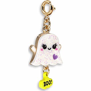 Gold Glitter Ghost Charm