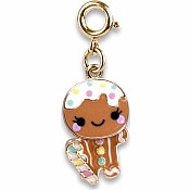 Gold Swivel Gingerbread Man Charm