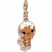 Gold Swivel Gingerbread Man Charm