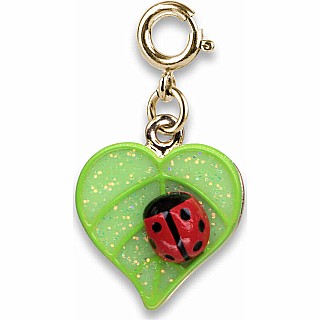 Gold Glitter Little Ladybug Charm