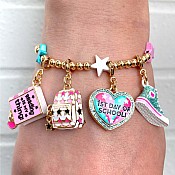 Gold Glitter First Day of School Charm