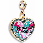 Gold Glitter First Day of School Charm